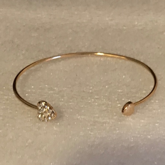 2 for $12 Adjustable Love Heart Silver and Gold-tone Bangle Bracelets for sale - Picture 7 of 15